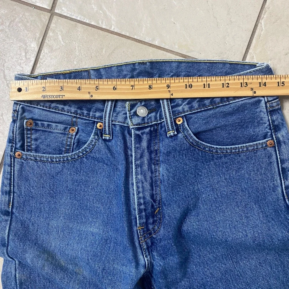Levi Strauss Co‎ 505 Mens Jeans W30 L32 Blue Denim Straight Leg Button Fly